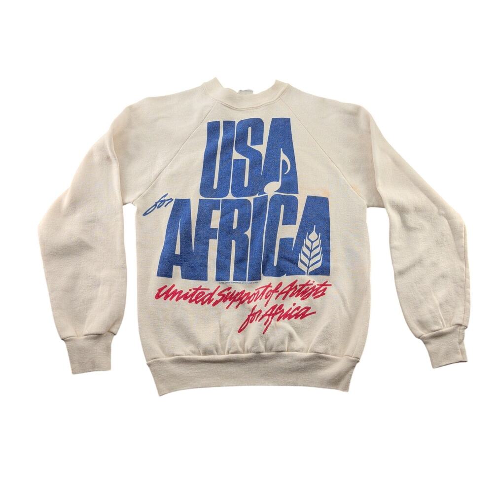 Vintage 1985 USA for Africa Sweatshirt We are the World Men's S Michael Jackson